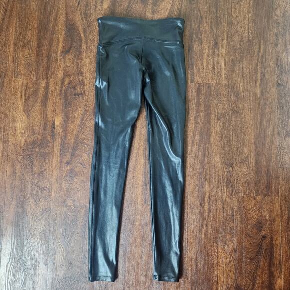 SPANX Faux Leather Leather-Like Vegan Leather Leggings, Small - Picture 6 of 8